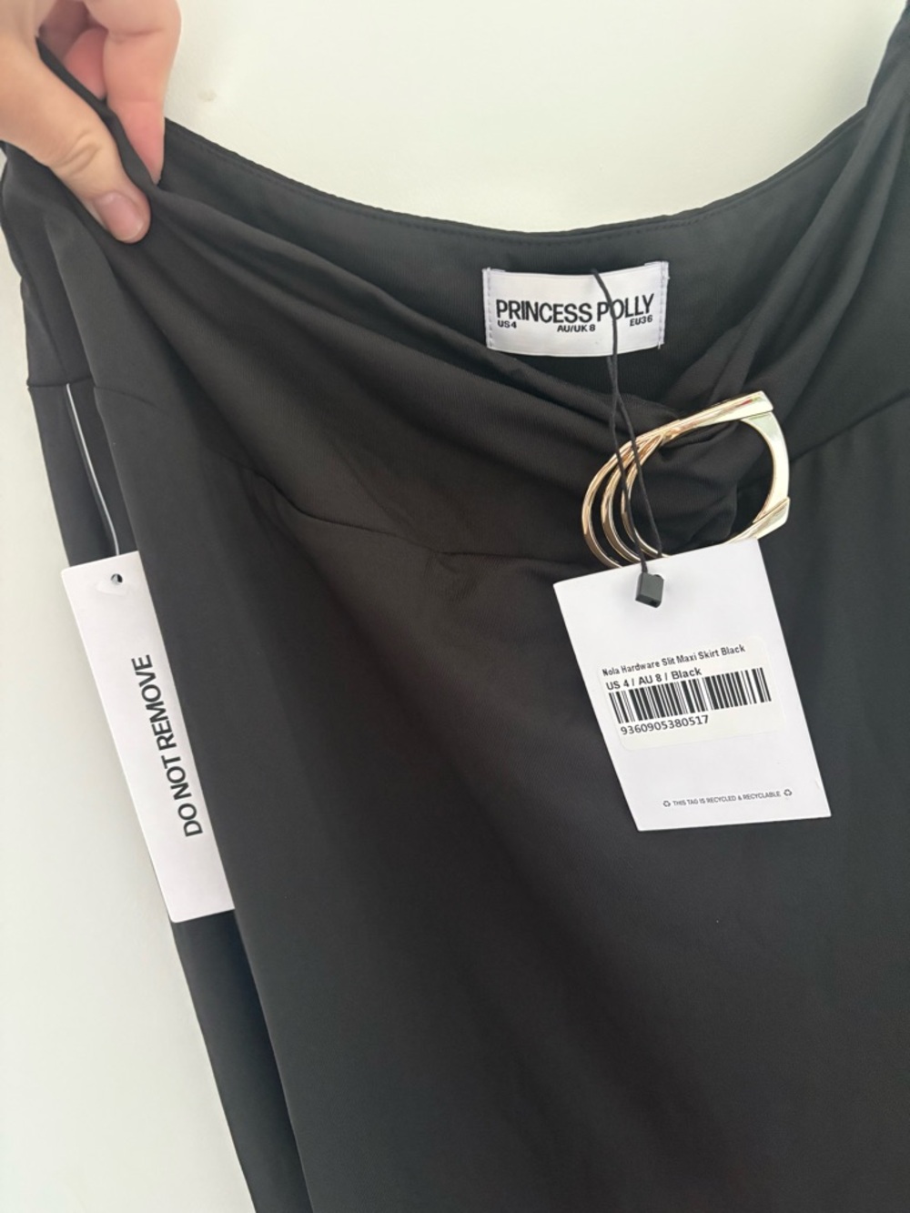 Princess Polly Nola Hardware Slit‎ Maxi Skirt Black - Picture 4 of 6